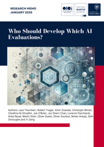 Who should develop evaluations